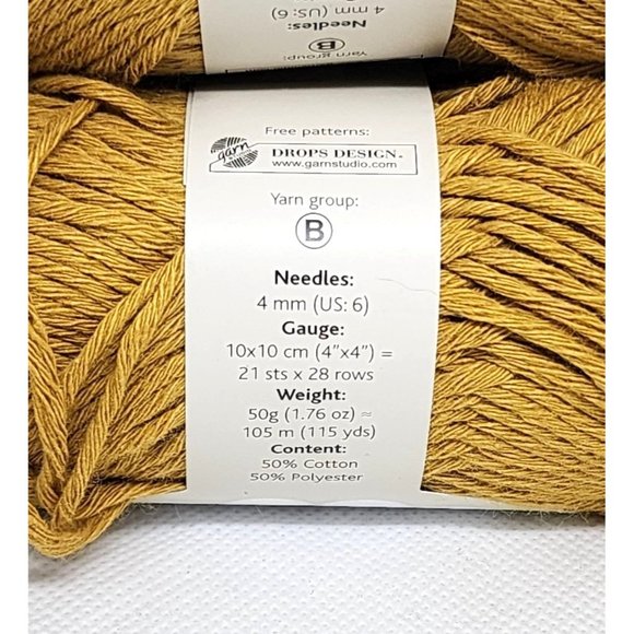 Drops Cotton Light Yarn - Color 36, Dyelot 079 - Cotton/Polyester Blend - Picture 7 of 12